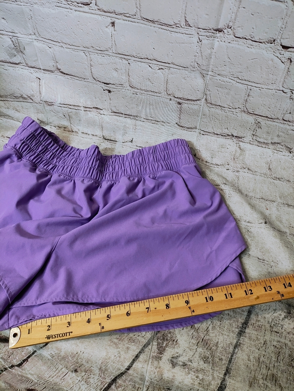 Calia Step Up Women's Shorts Lavender Purple Petal High Rise Shorts L - Picture 11 of 12